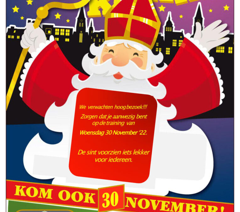 Sinterklaas op 30 november 2022